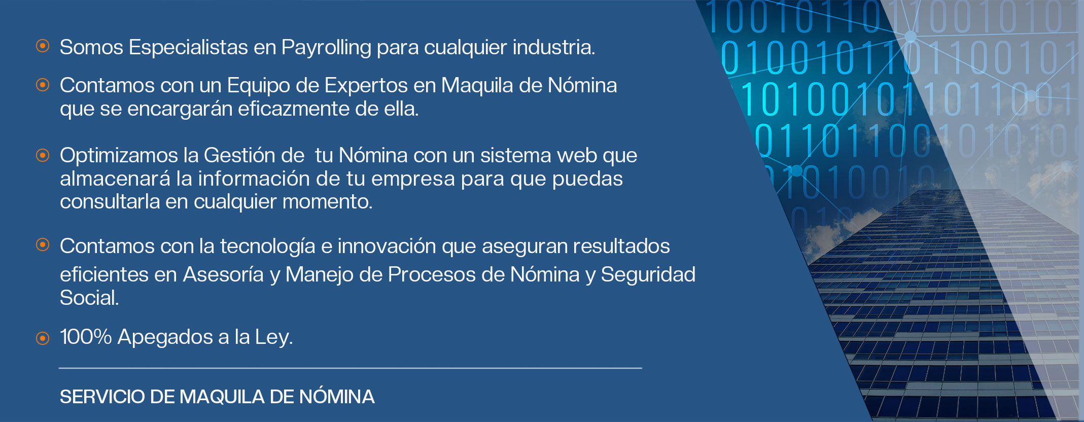 Optimizamos la Gestión de tu Nómina con un sistema web que almacenará la información de tu empresa para que puedas consultarla en cualquier momento.